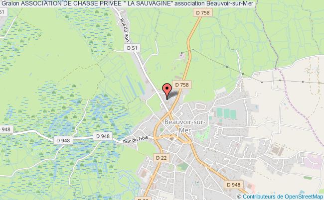plan association Association De Chasse Privee " La Sauvagine" Beauvoir-sur-Mer