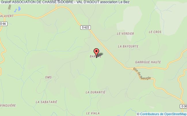 plan association Association De Chasse Sidobre - Val D'agout Le Bez