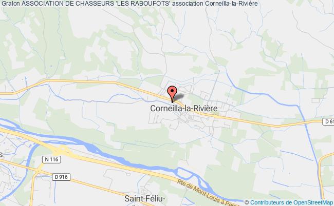 plan association Association De Chasseurs 'les Raboufots' Corneilla-la-Rivière