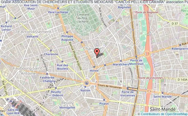 plan association Association De Chercheurs Et Etudiants Mexicains "carlos Pellicer Camara" Paris