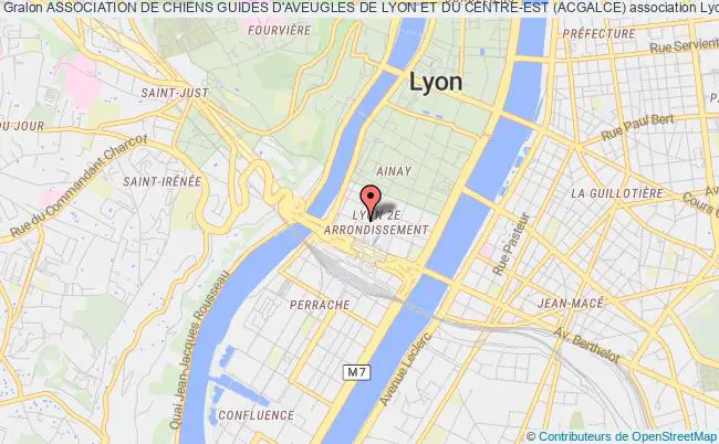 plan association Association De Chiens Guides D'aveugles De Lyon Et Du Centre-est (acgalce) Lyon