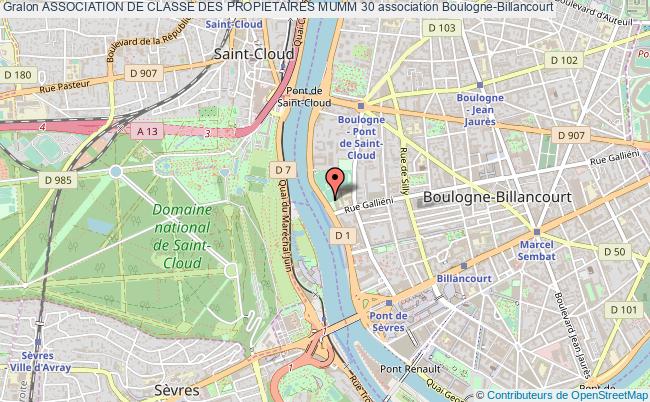 plan association Association De Classe Des Propietaires Mumm 30 Boulogne-Billancourt