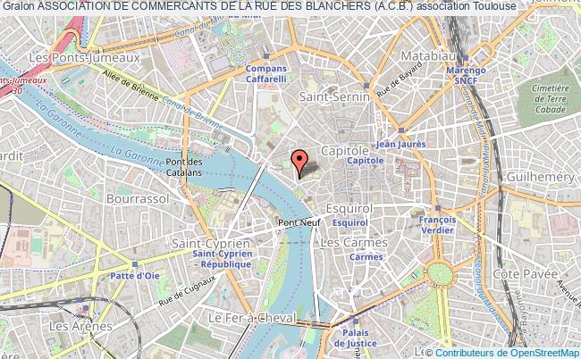 plan association Association De Commercants De La Rue Des Blanchers (a.c.b.) Toulouse