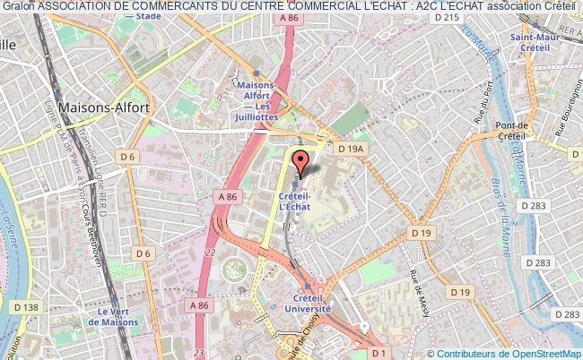 plan association Association De Commercants Du Centre Commercial L'echat : A2c L'echat Créteil