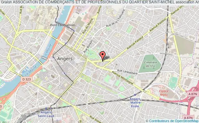 plan association Association De CommerÇants Et De Professionnels Du Quartier Saint-michel Angers
