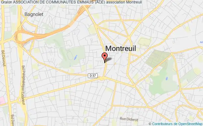 plan association Association De Communautes Emmaus (ace) Montreuil