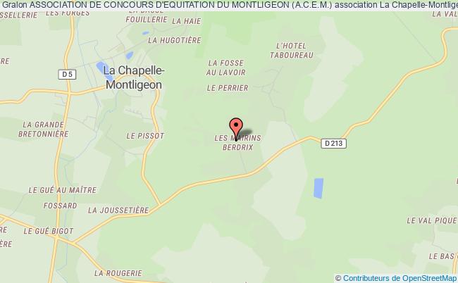 plan association Association De Concours D'equitation Du Montligeon (a.c.e.m.) La Chapelle-Montligeon