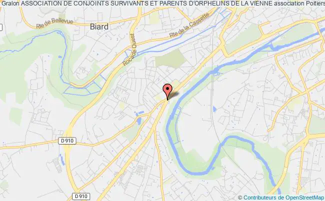 plan association Association De Conjoints Survivants Et Parents D'orphelins De La Vienne Poitiers
