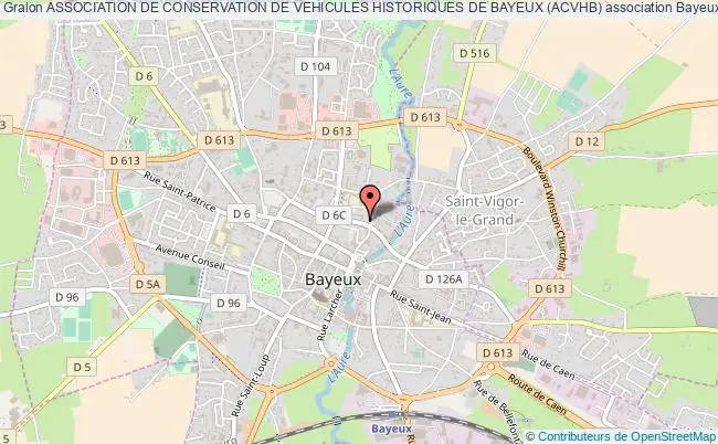 plan association Association De Conservation De Vehicules Historiques De Bayeux (acvhb) Bayeux