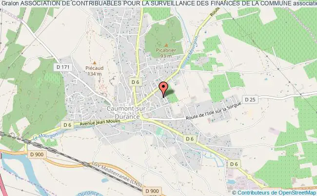 plan association Association De Contribuables Pour La Surveillance Des Finances De La Commune Caumont-sur-Durance