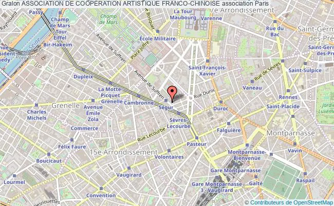 plan association Association De CoopÉration Artistique Franco-chinoise Paris