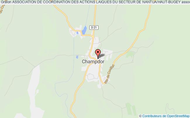 plan association Association De Coordination Des Actions Laiques Du Secteur De Nantua/haut-bugey Champdor-Corcelles
