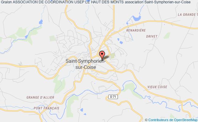plan association Association De Coordination Usep Le Haut Des Monts Saint-Symphorien-sur-Coise
