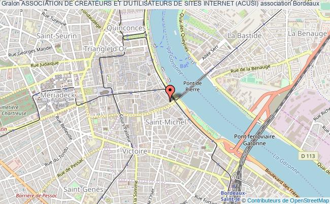 plan association Association De Createurs Et D'utilisateurs De Sites Internet (acusi) Bordeaux