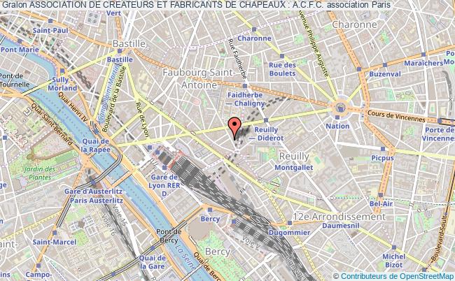plan association Association De Createurs Et Fabricants De Chapeaux : A.c.f.c. Paris