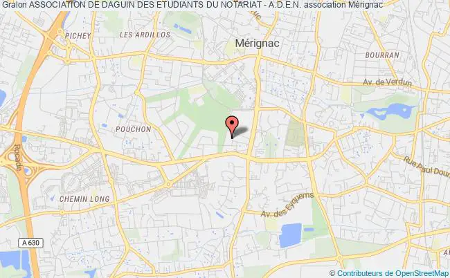 plan association Association De Daguin Des Etudiants Du Notariat - A.d.e.n. Mérignac