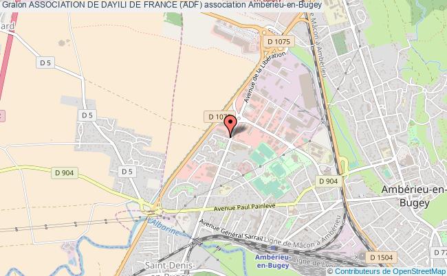 plan association Association De Dayili De France (adf) Ambérieu-en-Bugey
