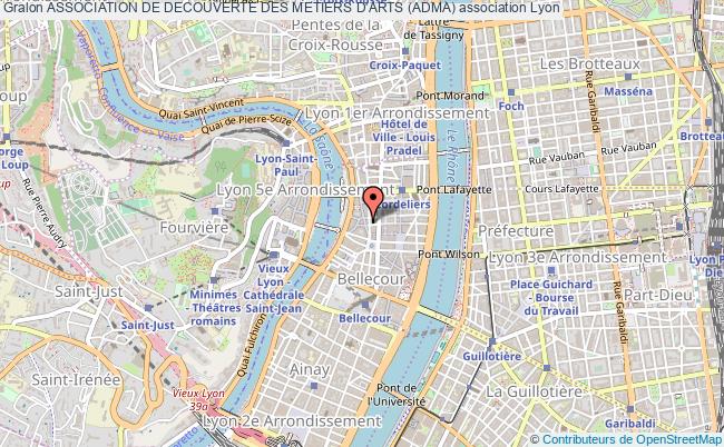 plan association Association De Decouverte Des Metiers D'arts (adma) Lyon 2e Arrondissement