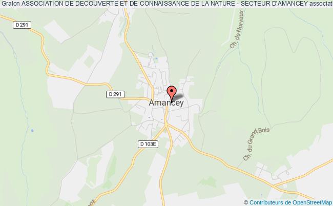 plan association Association De Decouverte Et De Connaissance De La Nature - Secteur D'amancey Amancey