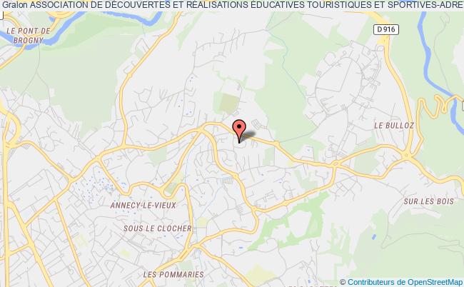 plan association Association De DÉcouvertes Et RÉalisations Éducatives Touristiques Et Sportives-adrets Annecy
