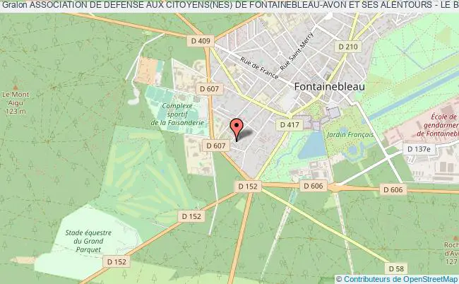 plan association Association De Defense Aux Citoyens(nes) De Fontainebleau-avon Et Ses Alentours - Le Bon Voisinage Fontainebleau