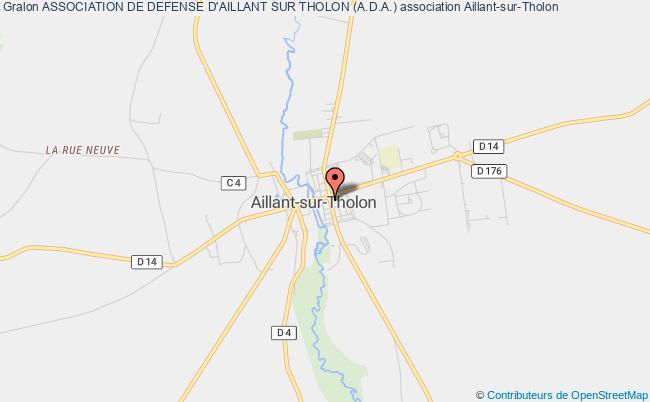 plan association Association De Defense D'aillant Sur Tholon (a.d.a.) Montholon
