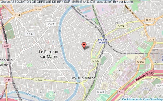 plan association Association De Defense De Bry-sur-marne (a.d.d.b) Bry-sur-Marne