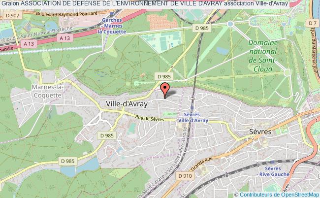 plan association Association De Defense De L'environnement De Ville D'avray Ville-d'Avray