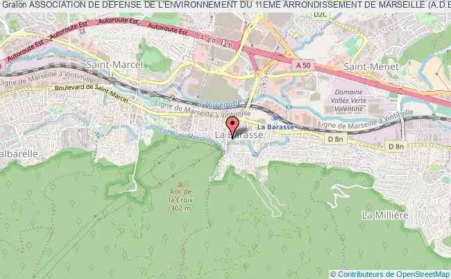 plan association Association De Defense De L'environnement Du 11eme Arrondissement De Marseille (a.d.e. 11) Marseille