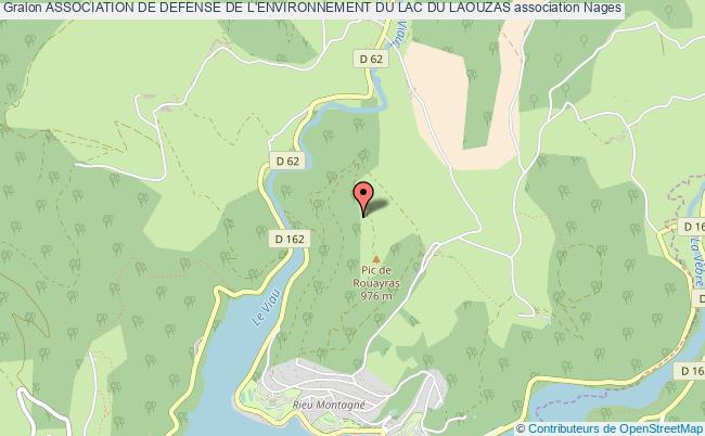 plan association Association De Defense De L'environnement Du Lac Du Laouzas Nages