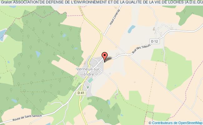 plan association Association De Defense De L'environnement Et De La Qualite De La Vie De Loches (a.d.e.qua.l.) Verneuil-sur-Indre