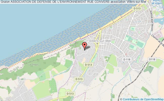 plan association Association De Defense De L'environnement Rue Convers Villers-sur-Mer