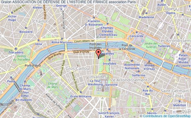 plan association Association De DÉfense De L'histoire De France Paris