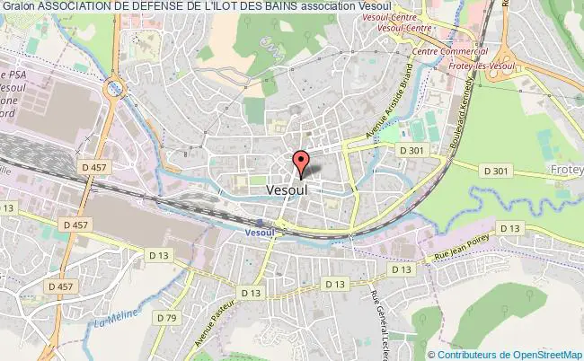 plan association Association De Defense De L'ilot Des Bains Vesoul