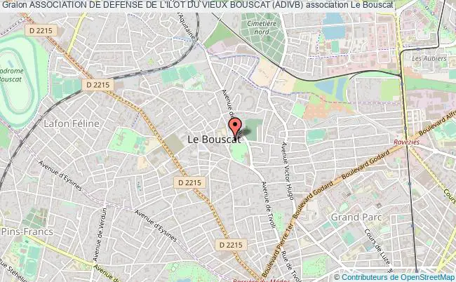 plan association Association De Defense De L'ilot Du Vieux Bouscat (adivb) Le Bouscat