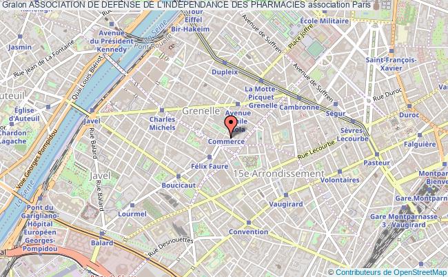 plan association Association De Defense De L'independance Des Pharmacies PARIS