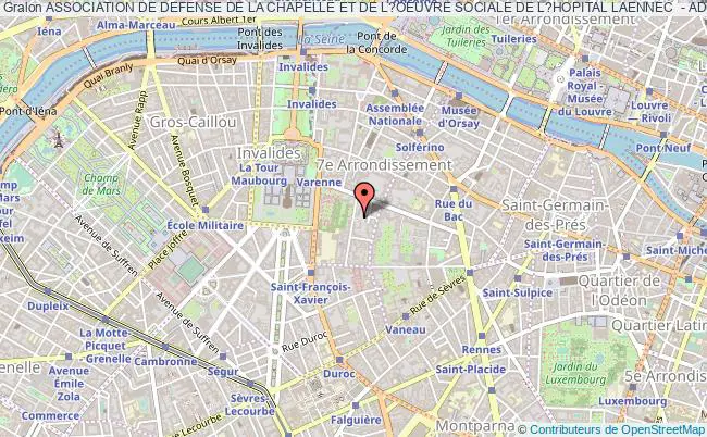plan association Association De Defense De La Chapelle Et De L?oeuvre Sociale De L?hopital Laennec  - Adcol Paris