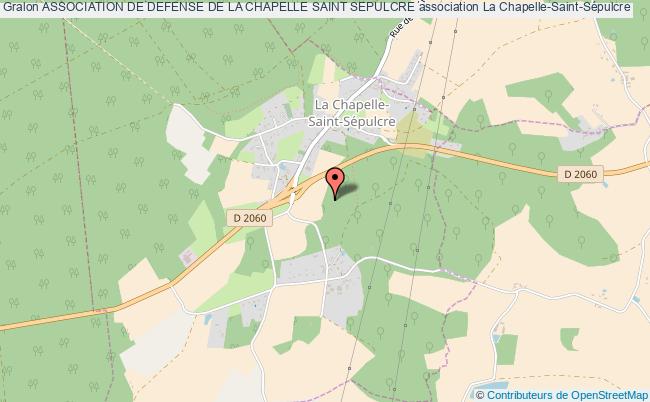 plan association Association De Defense De La Chapelle Saint Sepulcre La    Chapelle-Saint-Sépulcre
