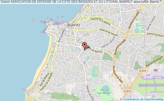 plan association Association De Defense De La Cote Des Basques Et Du Littoral Biarrot Biarritz