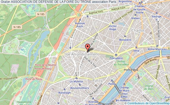 plan association Association De DÉfense De La Foire Du TrÔne Paris