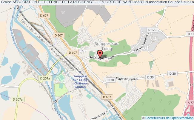 plan association Association De Defense De La Residence - Les Gres De Saint-martin Souppes-sur-Loing