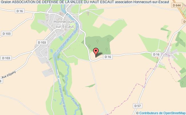plan association Association De Defense De La Vallee Du Haut Escaut Honnecourt-sur-Escaut