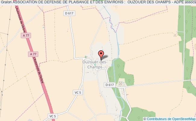 plan association Association De Defense De Plaisance Et Des Environs :  Ouzouer Des Champs - Adpe Ouzouer-des-Champs