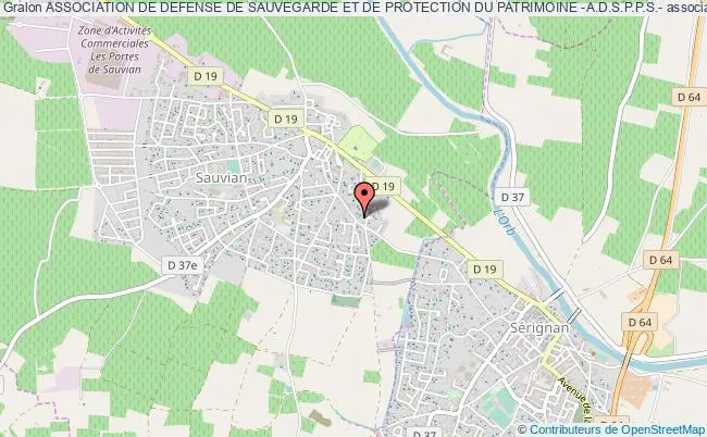 plan association Association De Defense De Sauvegarde Et De Protection Du Patrimoine -a.d.s.p.p.s.- Sauvian