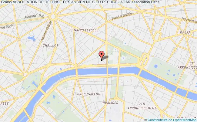 plan association Association De Defense Des Ancien.ne.s Du Refuge - Adar PARIS