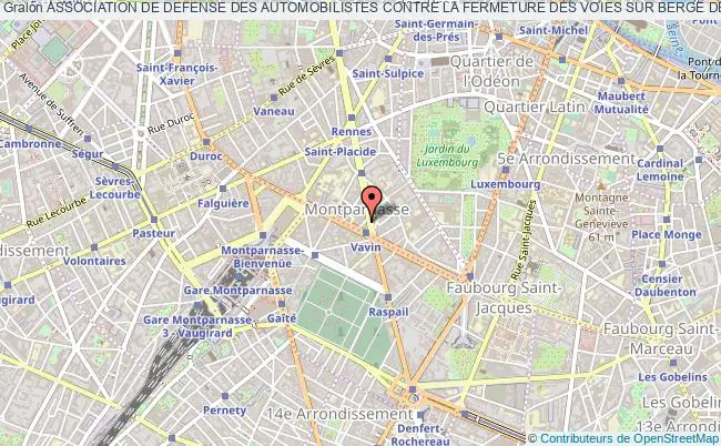 plan association Association De Defense Des Automobilistes Contre La Fermeture Des Voies Sur Berge De La Seine A Paris (adaf) Paris