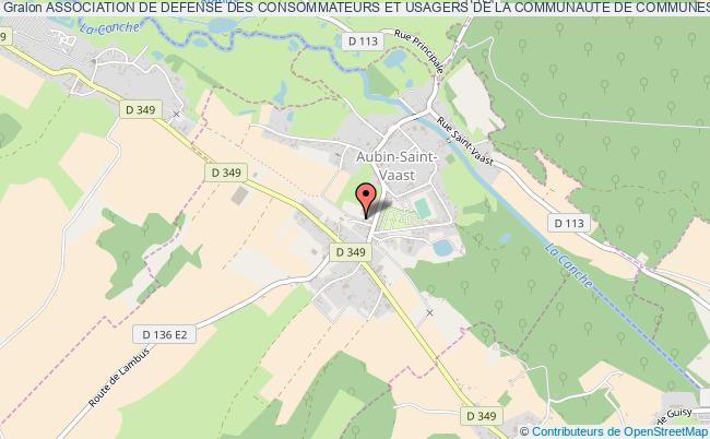 plan association Association De Defense Des Consommateurs Et Usagers De La Communaute De Communes De L'hesdinois. Aubin-Saint-Vaast