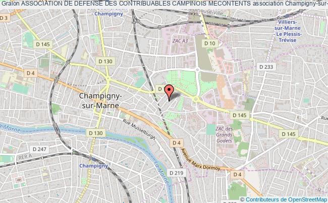 plan association Association De Defense Des Contribuables Campinois Mecontents Champigny-sur-Marne