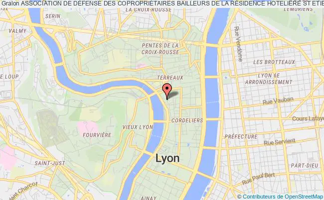 plan association Association De DÉfense Des CopropriÉtaires Bailleurs De La RÉsidence HoteliÈre St Etienne Lyon