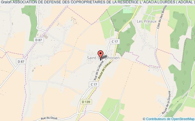 plan association Association De Defense Des Coproprietaires De La Residence L' Acacia Lourdes ( Adcral ) Saint-Symphorien